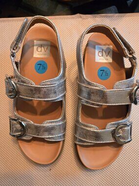Dolce Vita 7.5 silver metallic sandals. New, never worn